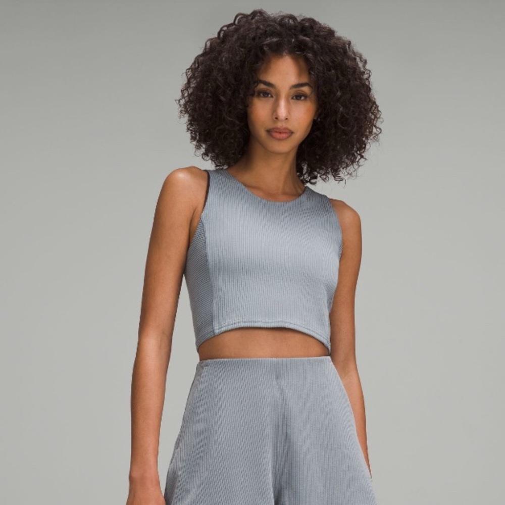 Lululemon Ribbed Softstreme Cropped Tank Top BGIB 6